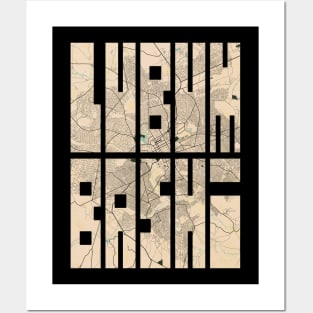 Lubumbashi, Germany City Map Typography - Vintage Posters and Art